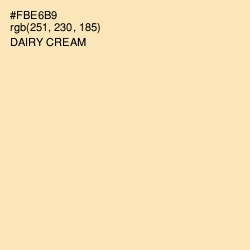 #FBE6B9 - Dairy Cream Color Image
